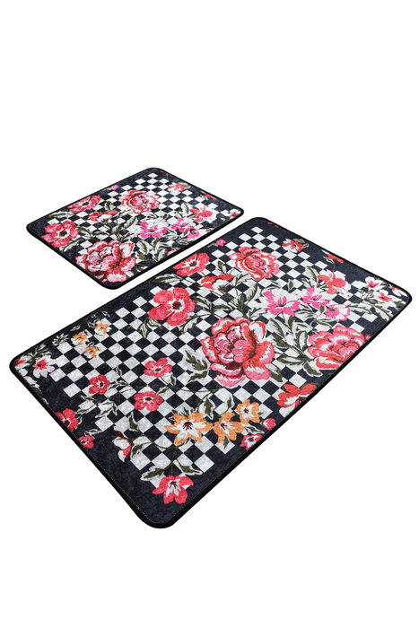 Mijölnir Juego de alfombras de baño Black Rose Multicolor Mijölnir Juego de alfombras de baño Black Rose Multicolor
